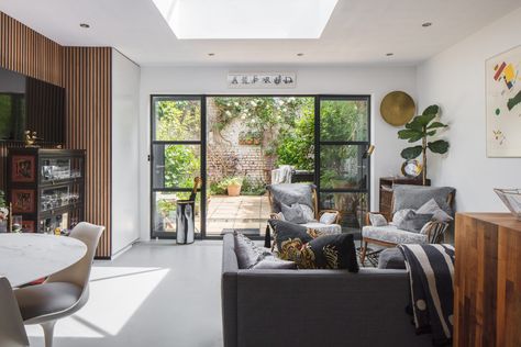 For Sale: Dawson Street, London E2 | The Modern House Grey Painted Walls, Shoreditch House, Bedroom Victorian, Victorian Tiles, Edwardian House, The Modern House, Black And White Tiles, Victorian House, Elegant Bathroom