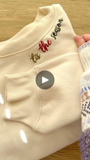 15K views · 2.2K reactions | Back Split Stitch lettering tutorial! 

Want a more in depth tutorial too? Comment LINKS and I can get you the link to my Christmas Collars YT tutorial, all of my Christmas stick and stitch packs and links to some sweatshirt options! 

Let me know if you have any questions!
.
.
.
#handembroidery #tistheseason #christmascrafts #youtubetutorial #sweatshirts | Laine Irene Sweatshirt Embroidery Christmas, Embroidery On Sweatshirts Diy, Christmas Embroidery Sweater, Embellished Sweatshirt Diy, Sweatshirt Embroidery Diy, Christmas Sweatshirts Diy, Stitch Lettering, Embroidery Lettering, Christmas Hand Embroidery