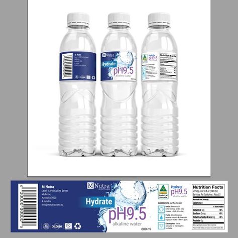 Bottled Water Design Product label contest design#product#label#peterUJ Bottled Water Label Design, Water Bottle Logos, Bottle Design Water, Water Business, Water Bottle Label Design, Bottle Logo, Mineral Water Bottle, Concept Inspiration, Natural Mineral Water