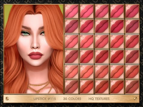 Sims 4 Cc Lipstick, Sims 4 Lipstick, Mod Makeup, Cc Makeup, Sims Makeup, Sims 4 Makeup Cc, Sims 4 Makeup, Ts4 Mods, Makeup Cc