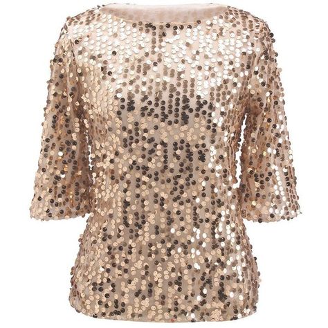 Women Sequin Sparkle Glitter Tank Coctail Party Tops Shining T-Shirt... ($8.19) ❤ liked on Polyvore featuring tops, blouses, sequin blouse, glitter blouse, night out blouses, holiday party tops and sequin tops Sparkle Blouse, Gold Clothing, Sparkly Shorts, Party Rock, Gold Blouse, Loose Tank Tops, Sequin Shirt, Sequin Tank Tops, Party Tops