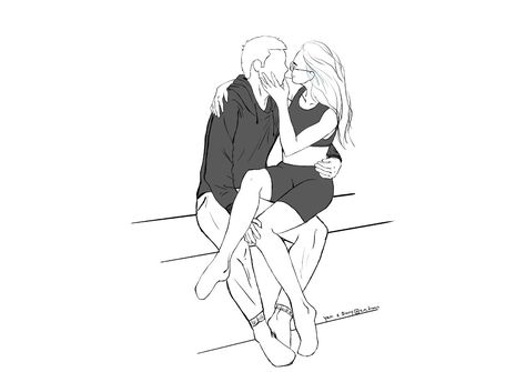 Desenho de dois apaixonados se amando Sitting On Lap Drawing, Lap Sitting Drawing Reference, Sitting In Lap Couple Drawing Reference, Sitting On Lap Pose Drawing, Sit On Lap, Sitting On Lap Pose, Kissing Drawing, Sofa Drawing, Couple Poses Drawing