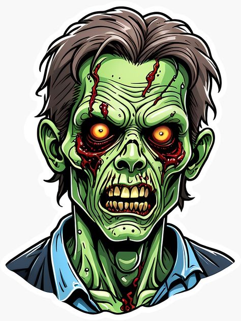 "Zombie" Sticker for Sale by OlvadDesigns | Redbubble Zombie Stickers, Salamanders 40k, Salamanders, Ipad Skin, Glossier Stickers, Transparent Stickers, Drawing Ideas, Zombie, Wwe