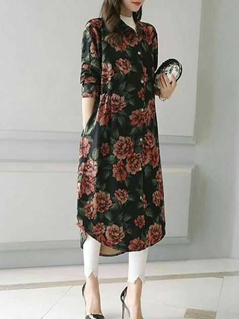 Designer Kurti Patterns, Long Kurti Designs, Cotton Kurti Designs, Kurti Designs Party Wear, Kurta Designs Women, Blouse For Women, Indian Designer Outfits, Designs For Dresses, Designer Dresses Indian