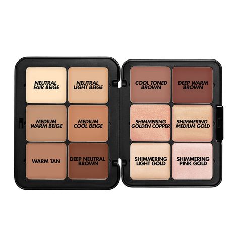 HD Skin Cream Contour and Highlight Sculpting Palette - MAKE UP FOR EVER | Sephora Contour Pallet, Makeup Pallettes, Skin Palette, Cream Contour Palette, Dry Skin Makeup, Contour And Highlight, Concealer Shades, Cream Contour, Makeup Store