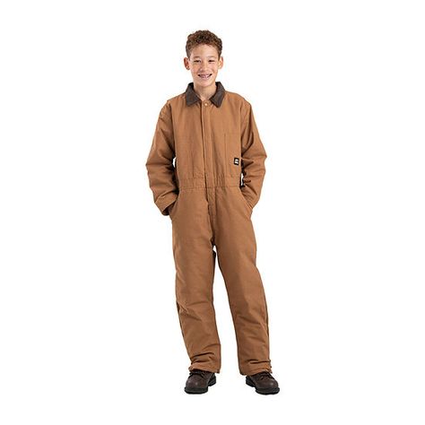 Berne Little & Big Unisex Overalls, Color: Brown Duck - JCPenney Insulated Coveralls, Carhartt Style, Kids Overalls, Safety Clothing, Tractor Supply, Adjustable Legs, Kids Pants, Snow Suit, Outdoor Apparel