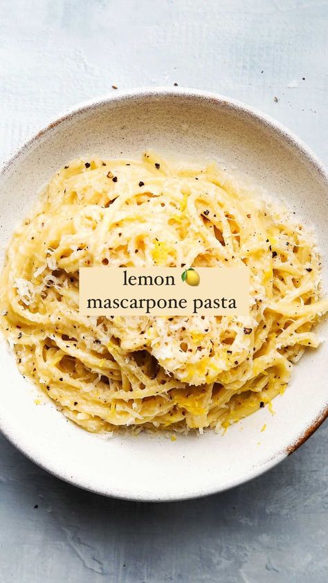 lindseyeats on Instagram: Let’s make this creamy lemon mascarpone pasta! I LOVE lemon zest and lemon juice (if you can’t tell already, ha!) so this is a major ode to… Mascarpone Pasta, Lemon Mascarpone, Food Reels, To My Love, Mama Mia, Lemon Recipes, So Delicious, Lemon Zest, Lemon Juice