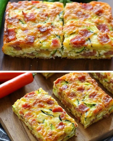 Cheesy Zucchini and Bacon Slice: A Savory Snack Delight Impossible Pies, Savoury Slice, Zucchini Recipes Healthy, Grated Zucchini, Vegetable Slice, Quiche Recipes Easy, Slice Recipe, Cheesy Zucchini, Zucchini Slice