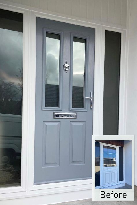 Edinburgh in Anthracite Grey Edinburgh Style, Front Door Transformation, Door Transformation, Grey Front Doors, Front Door Inspiration, Classic Doors, Modern Properties, Door Inspiration, External Doors