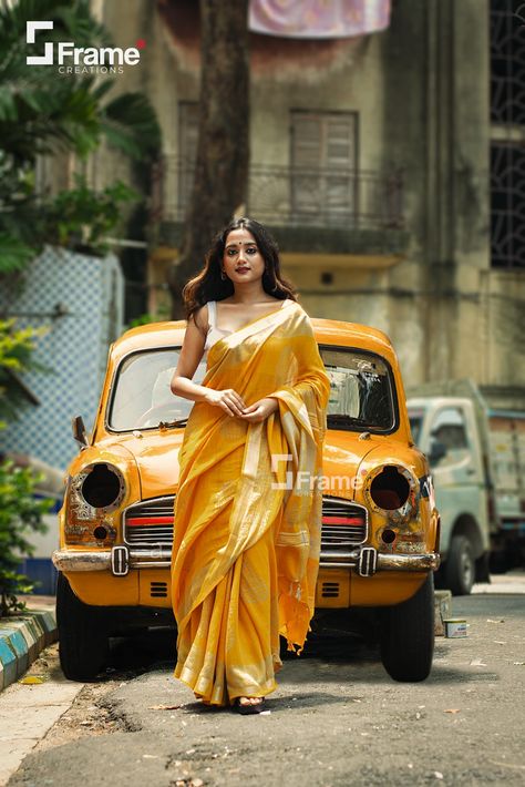 Shoot done for Mrittika! For more info : Visit : www.sframecreations.com Call : (+91) 9062008861 Or E-mail : support@sframecreations.com #fashion #photography #photoshoot #photoediting Stylish Photo, Saree Poses, Yellow Car, Stylish Photo Pose, Long Skirts, Photo Pose, Fashion Shoot, Photo Poses, Long Skirt