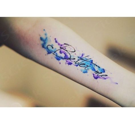 Watercolor Tattoo Ideas Women, Ethan Tattoo, Sunshine Tattoos, Watercolor Tattoo Words, Words Drawings, Watercolor Words, Word Drawings, Tattoo Watercolor, Tattoo Wrist