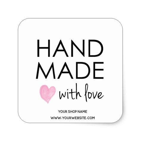 Handmade With Love Stickers, Shop Small Business Quotes, Small Coffee Shop, Positivity Stickers, Love Label, Sugar Scrub Diy, Handmade Packaging, Craft Packaging, Band Wallpapers