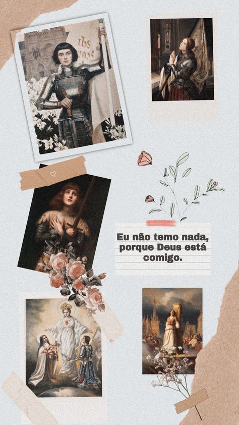 Um lindo wallpaper para um católico(a) devoto 🤍 Santa Joana D'arc, Catholic Wallpaper, Saint Joan Of Arc, Jesus Christ Art, Catholic Images, Our Lady Of Sorrows, Bible Women, Joan Of Arc, Jesus Is Life