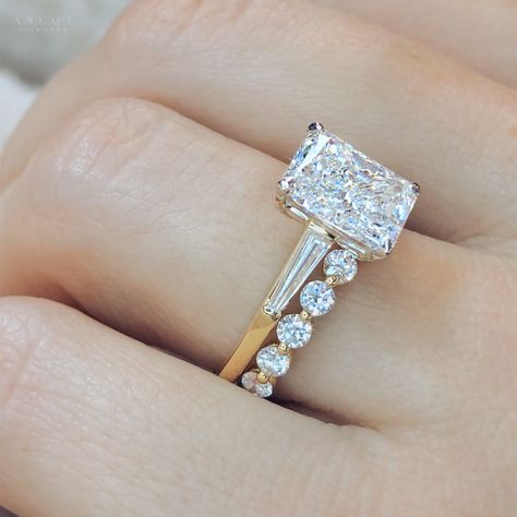 Ascot Diamonds, Radiant Cut Diamond Engagement Rings, Radiant Cut Diamond Ring, Eternity Wedding Ring, Radiant Engagement Rings, Custom Wedding Rings, Engagement Ring White Gold, Radiant Cut Diamond, Baguette Diamonds