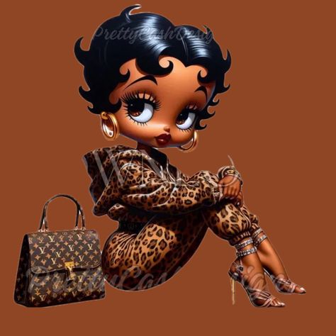 Black Diva, Black Betty Boop, Betty Boop Art, Betty Boop Pictures, Black Betty, Creative Lifestyle, Leather Living Room Set, Black Image, Black Art Pictures