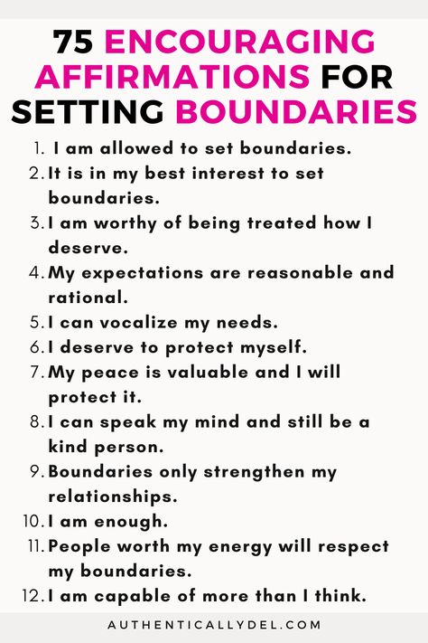 75 affirmations for setting boundaries Boundary Affirmations, Setting Boundaries Quotes, Encouraging Affirmations, Boundaries Quotes, Healing Affirmations, Self Healing Quotes, Affirmations For Women, Speak Life, 2023 Vision