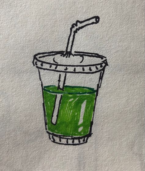 #matcha #art #penart #colorful #green #drink #inspiration Matcha Drawing, Green Drawings, Matcha Art, Green Drink, Drink Inspiration, Pen Art, Easy Drawings, Junk Journal, Matcha