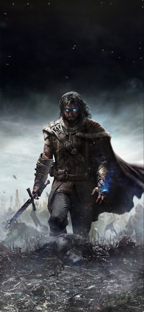 Shadow of Mordor iPhone Wallpaper Size: 828 x 1972 Media Sombra, Middle Earth Shadow, Spirit Of Vengeance, Shadow Of Mordor, Mythical Beast, Middle Earth, Tolkien, Lord Of The Rings, Best Games