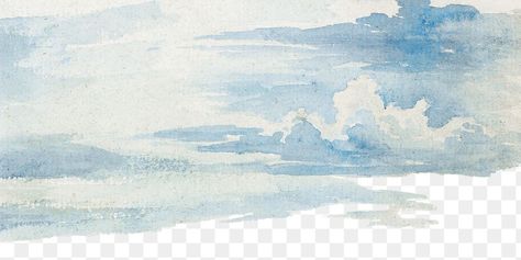 Watercolor Clouds Background, Sky Png Backgrounds, Png Sky, Sky Collage, Cloud Watercolor, Sky Png, Collage Png, Border Illustration, Cloud Texture