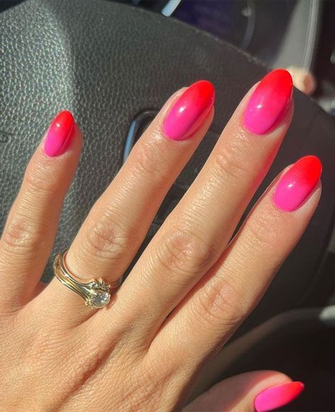 Bright Color Nail Designs, Bright Red Nails With Design, Neon Red Nails, Summer Nails Bright, Red Summer Nails, Bright Summer Nails Designs, Bright Summer Nails, Amazing Nails, Cute Summer Nails