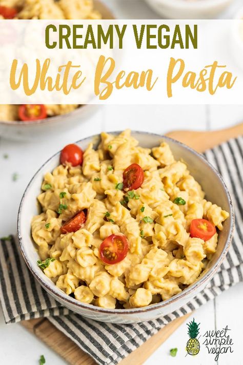 White Bean Pasta, Bean Pasta, Fall Menu, Creamy Recipes, Pasta Night, Chefs Kiss, Vegan Soup Recipes, Vegan Eats, Vegan Pasta