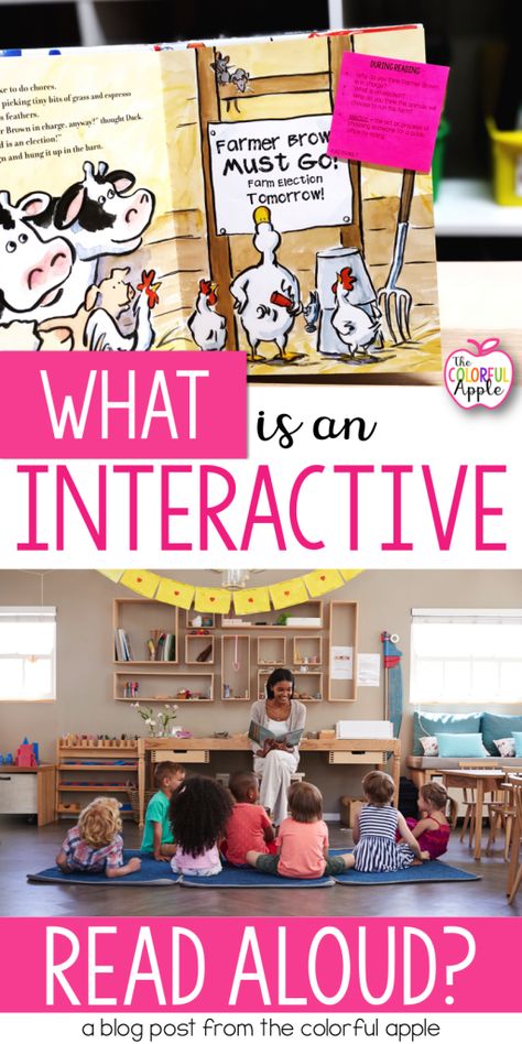 Interactive Read Aloud Preschool, Interactive Read Aloud Kindergarten, Reading Engagement Strategies, Read Alouds Kindergarten, Interactive Reading Activities, Staff Ideas, Interactive Read Aloud Lessons, What Is Reading, Read Aloud Activities