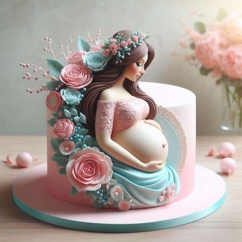 Baby Reveal Cakes, Baby Shower Cake Designs, Pregnant Cake, Healthy Juice Drinks, Pastel Baby Shower, Simple Cake Designs, Awesome Cakes, Ideas Hogar, Cake Trends