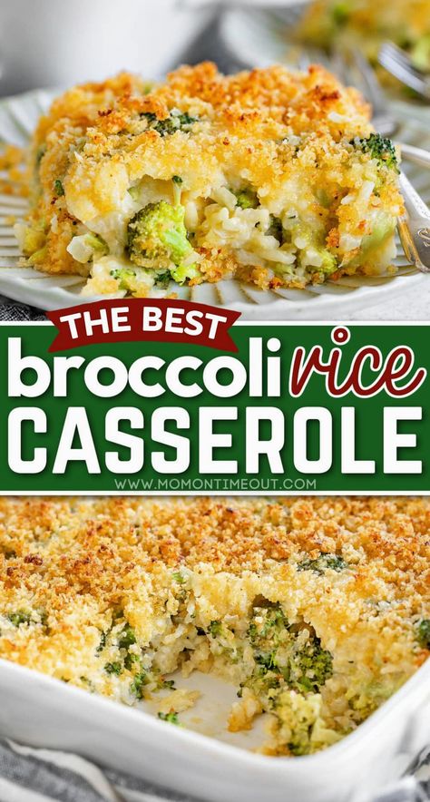 Whip up a comforting dish that brings everyone to the table with this mouthwatering broccoli and rice casserole. Perfect for family dinners, this recipe combines tender broccoli florets and fluffy rice with a creamy, cheesy sauce that will have your loved ones asking for seconds. Easy to prepare and packed with flavor, it's a delightful way to sneak some greens into your meal. Whether it's a busy weeknight or a cozy weekend gathering, this casserole is sure to become a family favorite. Casserole For Thanksgiving, Casserole Dish Recipes, Cheddar Broccoli Rice, Broccoli Cheese Rice Casserole, Easy Broccoli Casserole, Broccoli Cheese Rice, Cheesy Broccoli Rice Casserole, Broccoli And Rice Casserole, Meatless Meals Healthy