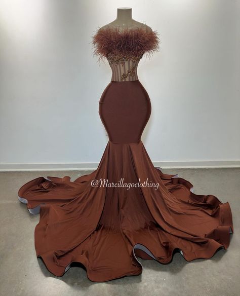 Elegant Ball Dresses, Brown Prom Dress, Gorgeous Prom Dresses, Brown Dresses, Prom Dress Ideas, Stunning Prom Dresses, Glam Outfit, Prom Dresses Sleeveless, Prom Ideas