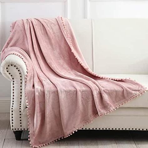 Amazon.com: throw blankets Twin Bed Couch, Warm Blankets Cozy, Textured Throw Blanket, Pom Pom Throw, Pom Pom Blanket, Decorative Throws Blanket, Boho Chair, Twin Blanket, Warm Blanket