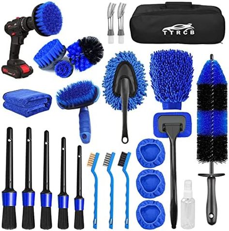 One of the best car detailing kits, best way to keep your car kept up like a professional detailer. Car Detailing Kit, Car Window Cleaner, Car Care Kit, Car Wash Mitt, Car Cleaning Kit, Car Wash Brushes, Clean Tires, Drill Brush, Vent Cleaning