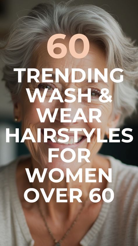 #StyleImprovement #FashionPolish #SmartStylingTips* #StyleUpgrades #ChicCorrections #DressWithPurpose #RefinedFashionSense #StyleGuidance #TimelessFashionTips Hairstyles 60 And Over, Wash And Go Hairstyles For Women Over 50, Hair Styles Over 60 Woman, Easy Wash And Go Hairstyles, Over 60 Hairstyles For Women Fine Hair, Haircuts For Women Over 60 Medium Length, Hairstyles For Women Over 60 Medium, Wash And Go Haircut, Wash And Wear Hairstyles