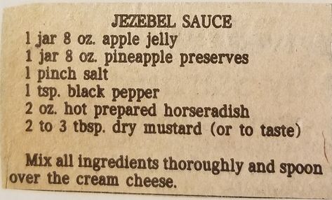 Jezebel Sauce Recipes, Jezebel Sauce Southern Living, Jesabell Sauce, Hot Jezebel Dip/sauce, Jezabell Sauce, Jezebel Sauce, Homemade Sauce Recipes, Gravy Sauce, Food Appetizers