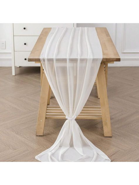 1pc Chiffon Tablecloth, Transparent Table Cover For Wedding, Bridal Shower, Baby Shower, Bachelorette, Birthday, Holiday DecorI discovered amazing products on SHEIN.com, come check them out! Tulle Table Runner, Chiffon Table Runner, Transparent Table, Table Runner For Wedding, Shower Outdoor, Tulle Table, Romantic Candle Light Dinner, Romantic Table, Event Table