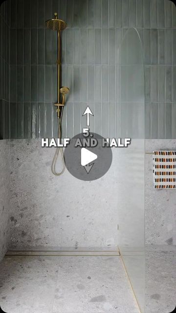 The Bathroom Guide on Instagram: "10 Tile Trends… ⬇️

🚀P.S If you want to learn how to create your own bathroom design using our structured design workflow methods… you’ll love our FREE 8 step video lesson design mini course!

💬 Comment “Mini” to get access now!

1️⃣ Porcelain Matte Finish Ceppo Stone Look: Sleek and sophisticated.
2️⃣ Big Terrazzo: Bold and eye-catching.
3️⃣ Thick Grout, Rough Edge Vertical Stacked Subway Tiles: New Rustic.
4️⃣ Bumpy Handmade Heavy Texture Tiles: Unique and artisanal.
5️⃣ Half and Half Designs: Modern and stylish.
6️⃣ KitKat Tiles / Finger Tiles: Slim and elegant.
7️⃣ Bold colours: Vibrant and interesting.
8️⃣ Fluted Tiles: Chic and textured.
9️⃣ Natural Stone: Timeless beauty.
🔟 Vertical Stacked Tiles: Contemporary touch.

Which is your favourite? 

L Linear Tile Bathroom, Terrazzo And Subway Tiles, Vertical Straight Stack Shower Tile, Soldier Stack Tile Bathroom, Subway Bathroom Tile Ideas, Big Tile Bathroom, Half Bath Tile Wall, Finger Tiles Bathroom, Fluted Tile Bathroom