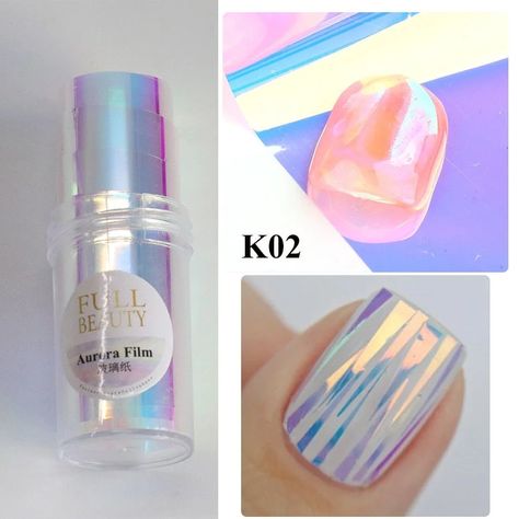 Snow Nails, Opal Nails, Aurora Nails, Winter Manicure, Nail Foil, Summer Nail Art, Art Decor Diy, Glass Nails, Foil Nails