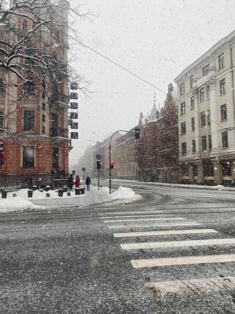 Winter and snowfall in the towm. Riga Riga Winter, Riga Aesthetic, Uni Aesthetic, Aesthetic Winter, Winter Aesthetic, Riga, Latvia, Street View, Travel