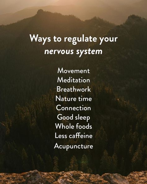 Social media is buzzing with the idea of regulating your nervous system. But what does that *actually* look like? 🤔 The idea is that stressful situations can cause your autonomic nervous system to become dysregulated. This can put your body in “high-alert mode” and may result in headaches, gastrointestinal issues, and other not-so-fun symptoms. Regulating your nervous system is simply the practice of restoring balance to your autonomic nervous system. We’ve gathered a list of practices tha... Foods For Nervous System, Dysregulated Nervous System, Regulating Your Nervous System, Your Nervous System Will Naturally Feel Calm, Interest Based Nervous System, Healing A Dysregulated Nervous System, Sympathetic Nervous System Overactive, Movement Meditation, Autonomic Nervous System