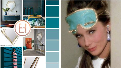 Embrace the “Breakfast at Tiffany’s” Lifestyle W/ 9 Mid Century Colors Imac Wallpaper, Mid Century Colors, Breakfast At Tiffanys, Mid Century Furniture, Colour Palette, Ear Cuff, Color Palette, Interior Decorating, Mid Century