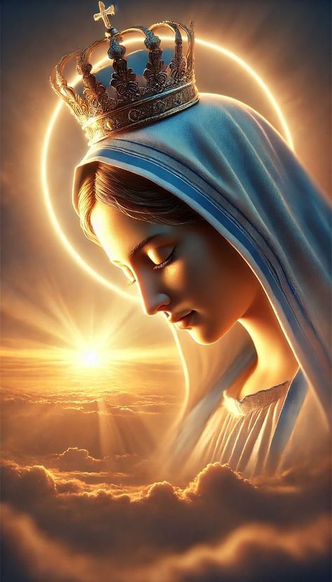 Mother Mary Art, Virgin Mary Picture, Catholic Tattoos, God's Mercy, Mother Mary Pictures, Holly Pictures, The Miracle Worker, Terra Santa, Virgin Mary Art