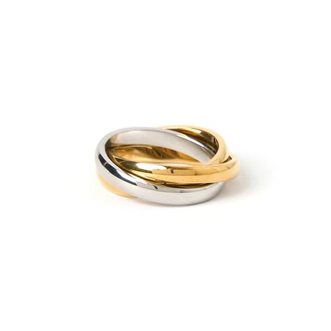 Meet our trio of golden bands, the Sasha Ring. Typically known as the Russian Wedding Ring, the 3 interlocking bands represent the past, the present and future, as well as create a beautiful shape and unique movement. The Sasha Ring is the perfect gift to symbolise eternity. 14k Gold (1 micron plating)  Stainless Steel Base  E-coating for a premium finish  Lead & Nickel Free  Tarnish-Free  Water Resistant Russian Wedding Ring, Russian Wedding, Trio Ring, Stacked Earrings, Stacked Necklaces, Toned Arms, August Birthstone Jewelry, July Birthstone Jewelry, Jewelry Ring Box