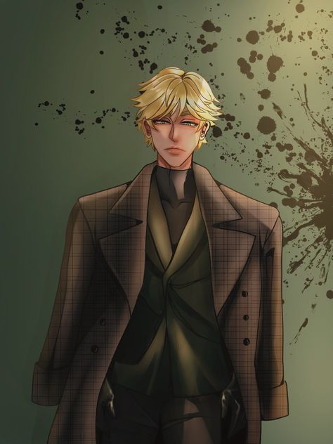 Fanart from miraculous ladybug of Adrien agreste mafia au/ gangster au. By waty art. Adrian Agreste Fanart, Gabriel Agreste Fanart, Adrien Agreste Fanart, Adrien Fanart, Mlb Fan Art, Miraculous Comics, Adrian Agreste, Miraculous Fanart, Adrien Miraculous