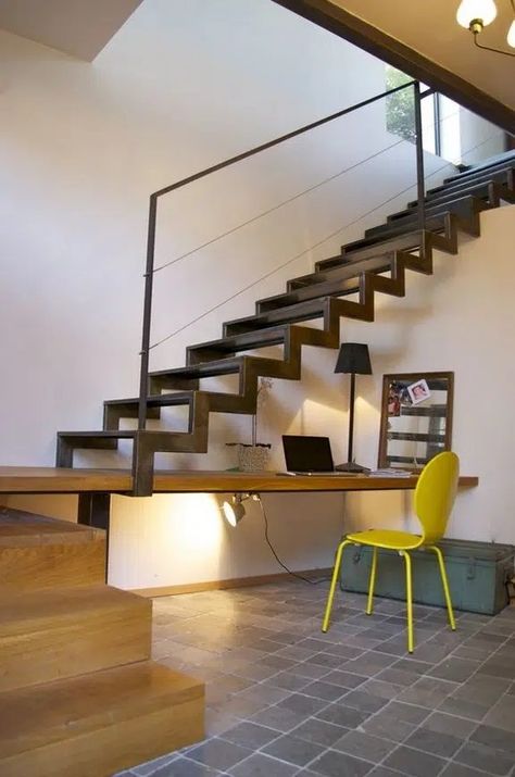 Scale Loft, تحت الدرج, Open Stairs, Escalier Design, Loft Stairs, Staircase Remodel, Metal Stairs, Stairs Architecture, Attic Stairs