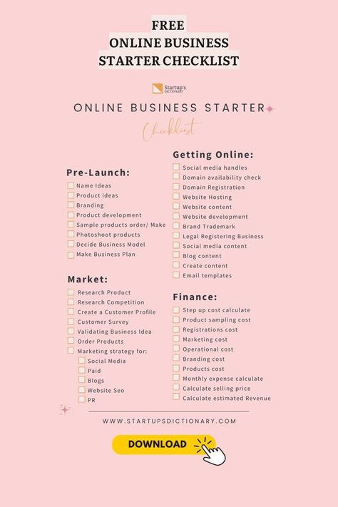 FREE Business Startup Checklist in 2023 | Startup business, Small Business plan outline, template | Business Printable Planner by  Marie Martinez Business Checklist Entrepreneur, Online Business Checklist, Business Startup Checklist, Startup Checklist, Small Business Printables, Small Business Plan Template, Business Budget Template, Small Business Marketing Plan, Business Plan Outline