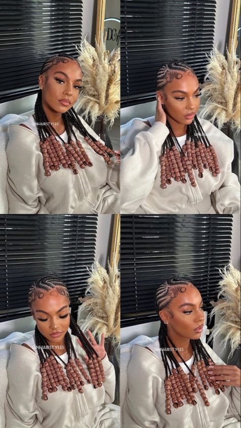 Alicia Keys braids with beads Alicia Keys Braids 2023, Corn Braids Hairstyles Cornrows, Treading Hairstyle Braids, New Hairstyle 2024, Outfits With Cornrows Braids, All Back Cornrows Hairstyles Trending, Trending Braid Hairstyles 2024, Alycia Keys Braids, Box Braids Cornrows Hairstyles