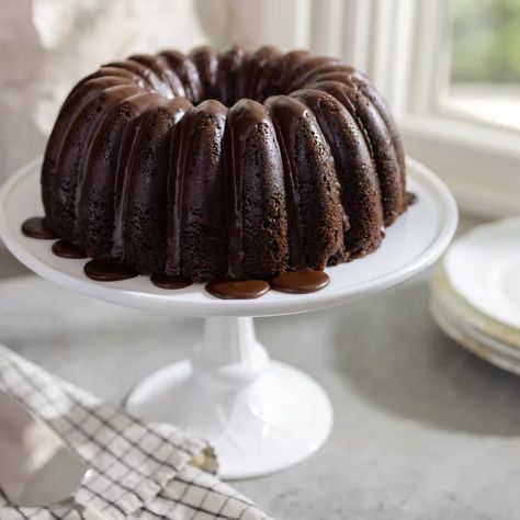 Kahlua Chocolate Bundt Cake Recipe - Magnolia Chocolate Kahlua Bundt Cake, Kahlua Bundt Cake, Apple Walnut, Chocolate Bundt, Devils Food Cake, Chocolate Bundt Cake, Leftover Cake, Devils Food, Bundt Cakes Recipes