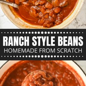 Crockpot Ranch Style Beans, Ranch Style Baked Beans Recipe, Canning Ranch Style Beans, How To Make Ranch Style Beans, Texas Ranch Style Beans Recipe, Ranch Beans Recipe Simple, Homemade Ranch Style Beans, Diy Ranch Style Beans, Ranch Style Beans Chili