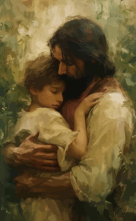 Jesus Sitting At A Table, Crying To Jesus, Jesus Hugging Me, Jesus Old Painting, Jesus Hugging Blonde Girl, Jesus Walking On Water Painting, Angel Aesthetic, English Words, Jesus