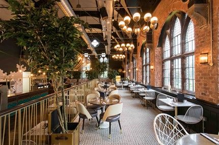 Concorde BGW | The Bedford Restaurant Interior Design Ideas, Restaurant Designs, Pub Interior, Shuffleboard Table, Bar Design Awards, Event Room, Function Room, Vintage Cafe, Lounge Design