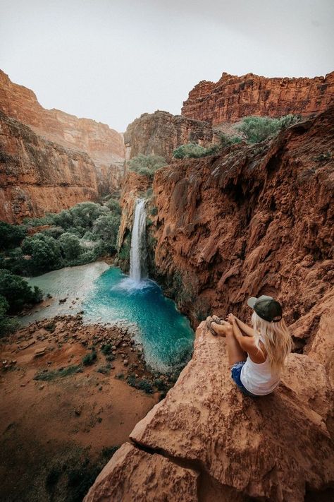 Havasupai - Havasu Falls Havasu Falls Arizona, Havasu Falls, Matka Natura, Hiking Guide, Foto Tips, Photography Beach, Summer Road Trip, Travel Goals, Wanderlust Travel